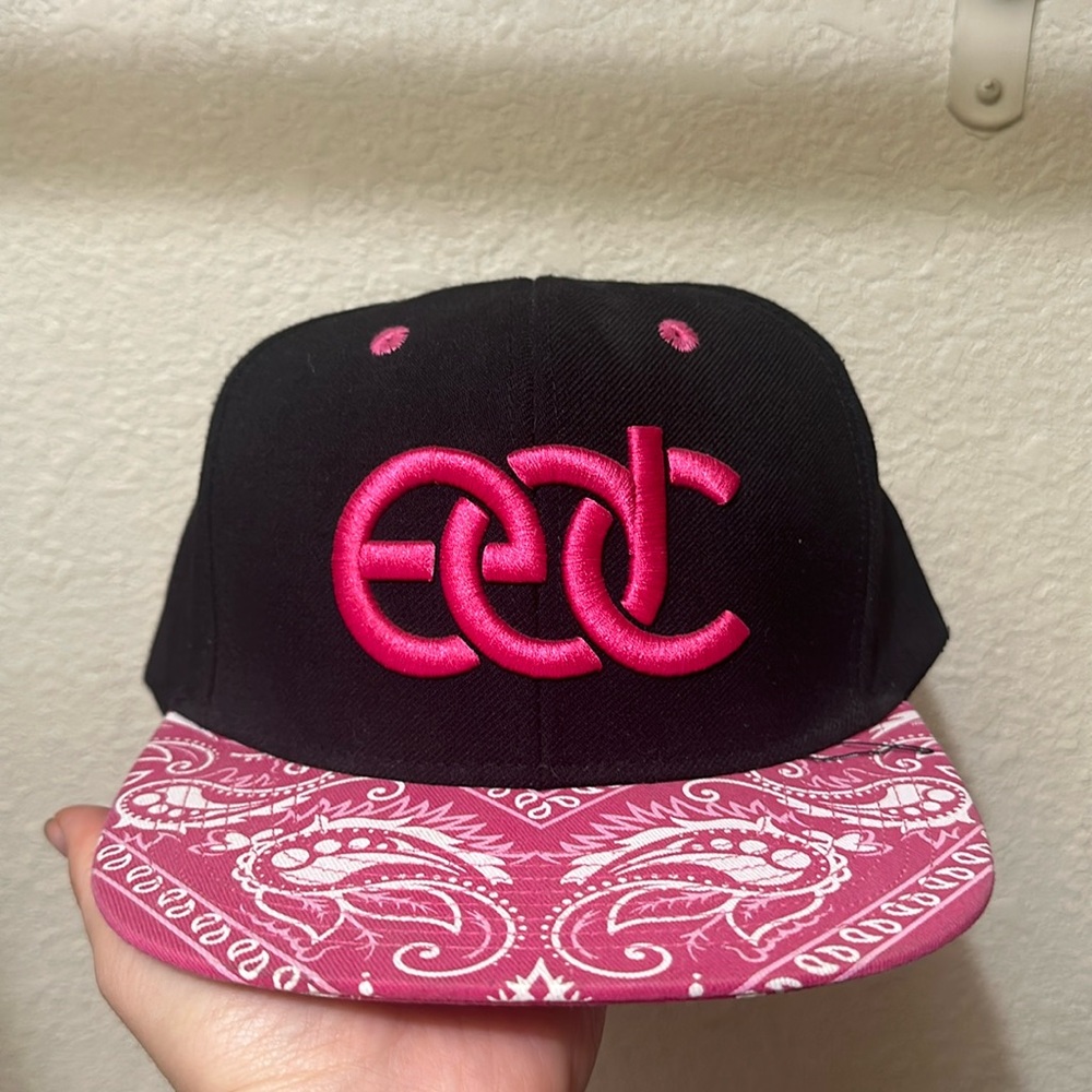 Rare EDC pink bandana hat